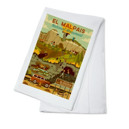 

El Malpais National Monument Geometric (100% Cotton Tea Towel Decorative Hand Towel Kitchen and Home)