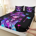 thumbnail image 4 of Erosebridal 3D Anime Girl Queen Sheet Sets,Watercolor Splashing Ink Bed Set For Kids 4pcs, 4 of 6