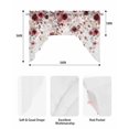 thumbnail image 5 of Red Flowers Swag Valances for Windows, Small Curtains Drapes, Spring Floral Elegant Pastoral Watercolor Kitchen Window Curtains Over Sink Window Treatment Valance for Bedroom/Bathroom 56"x36", 5 of 5