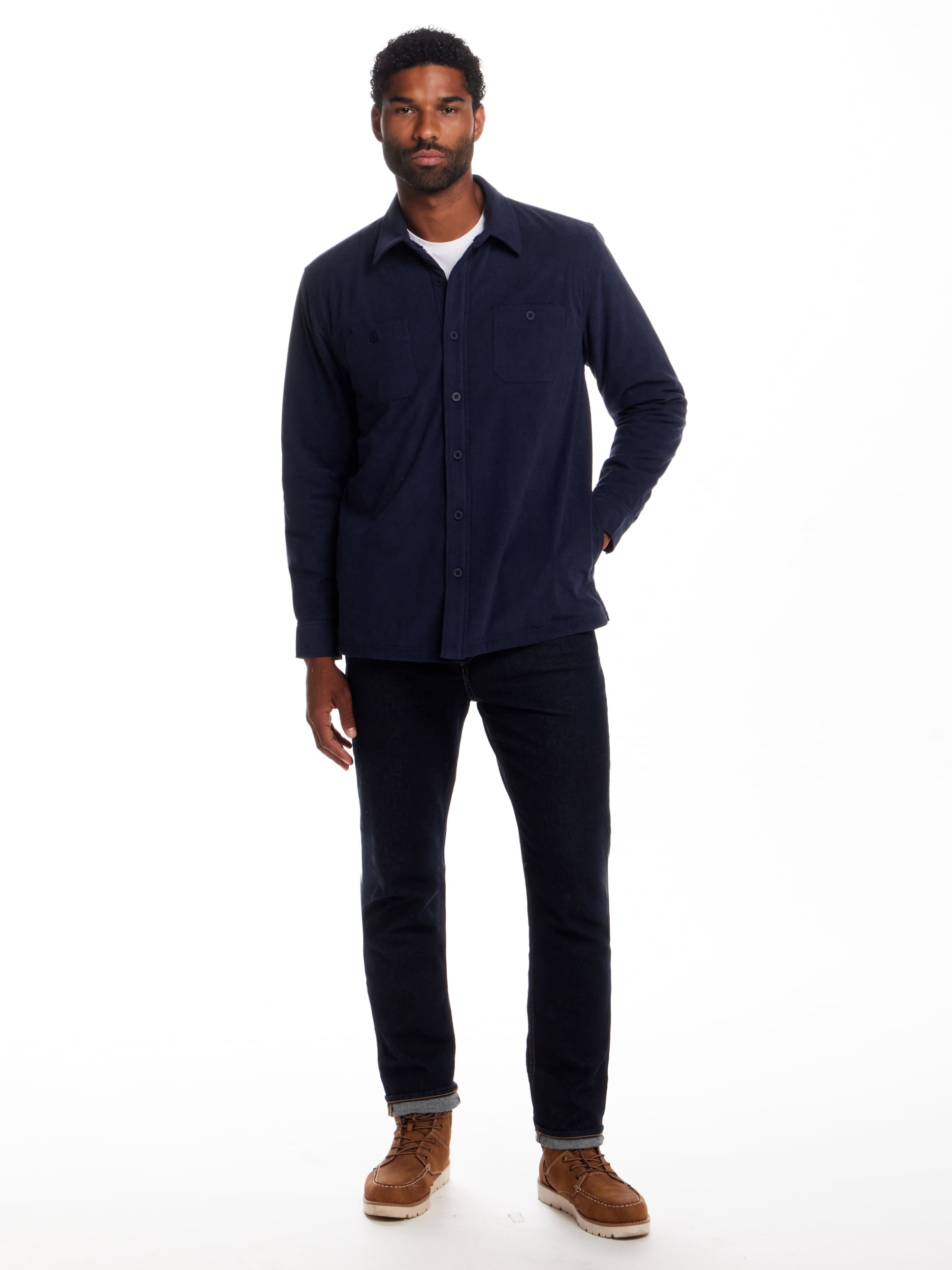 Frontier Threads Men's Sherpa-Lined Corduroy Shirt Jacket