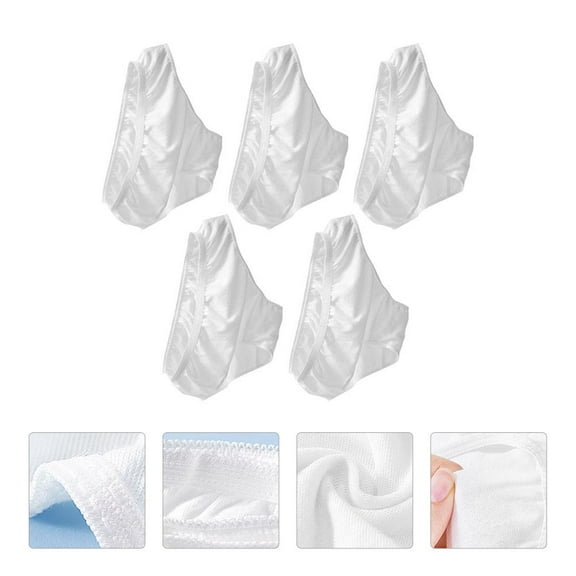 TABLZONE 5-Pack Women's Cotton Seamless Briefs Underwear Soft Comfortable Travel Panties