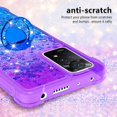 thumbnail image 4 of Phone Case for Xiaomi Redmi Note 11 Pro 5G/4G, Shiny Bling Quicksand Effect TPU Bumper Case with Four Corners Protection Cover for Redmi Note 11 Pro 5G/4G, Purple Blue, 4 of 14