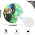 thumbnail image 4 of Coolnut Saint Patrick's Green Pot Gold Coins Round PVC Placemats 4 PCS, Non-Slip Heat Resistant Table Mat Kitchen Dining Table Plate Mat, 15.4inch43 Home Decor Gifts, 4 of 7