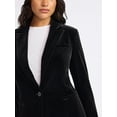 thumbnail image 4 of Sofia by Sofia Vergara Women's and Women's Plus Size Single Breasted Velvet Blazer, Sizes XS-4X, 4 of 5