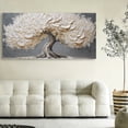 thumbnail image 5 of Large White Trees of Life Canvas Wall Art, Creative Trees Decor Painting Canvas Print for Living Room, Bedroom, Office Decorations, Gifts for Men, 5 of 7