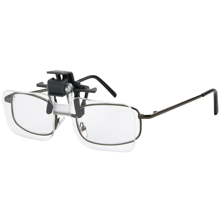 Small Clear Clip-on Flip-up Magnifying Reading Glasses +1.50 Diopter