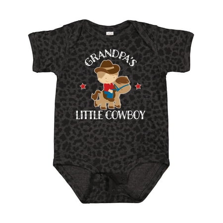

Inktastic Grandpa Little Cowboy Outfit for Grandson Gift Baby Boy Bodysuit