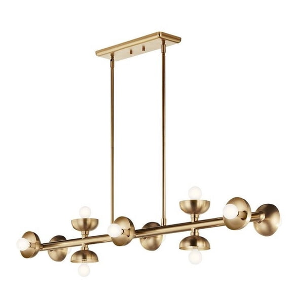 52645CPZ Kichler Lighting Palta - 10 Light Linear Chandelier In Modern Style-6.5 Inches Tall and 6.5 Inches Wide-Champagne Bronze Finish