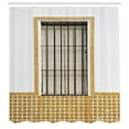 thumbnail image 3 of Ambesonne Urban Shower Curtain, Modern Spanish Shutter, 69"Wx84"L, Brown White, 3 of 5