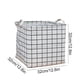 thumbnail image 3 of Bolsa De Tela Cesta organizadora de almacenamiento de lino y algodón blanco para decoración de habitación infantil (1 unidad) JASKFLY, 3 of 8