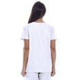thumbnail image 2 of Dreamcrest Ultra Soft Women's Scrub Tops Medical Scrubs Nursing Uniforms (White, Large), 2 of 2