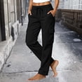 thumbnail image 2 of Women Quick Dry Cargo Pants Sevevn Elastic Drawstring Waist Straight Leg Outdoor Trousers With Multi Cargo Pockets, Rich Solid Color Selections For Hiking Travel Activities, 2 of 7