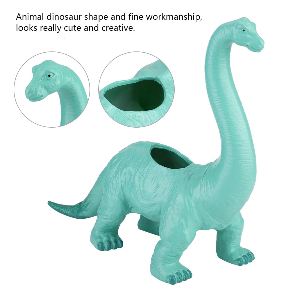 Dinosaur Shaped Succulent Pot, Cute Planter Container Gardening Plant Flower Pot, Cactus Bonsai Pot for Home Office Desktop Decoration (Light Blue)