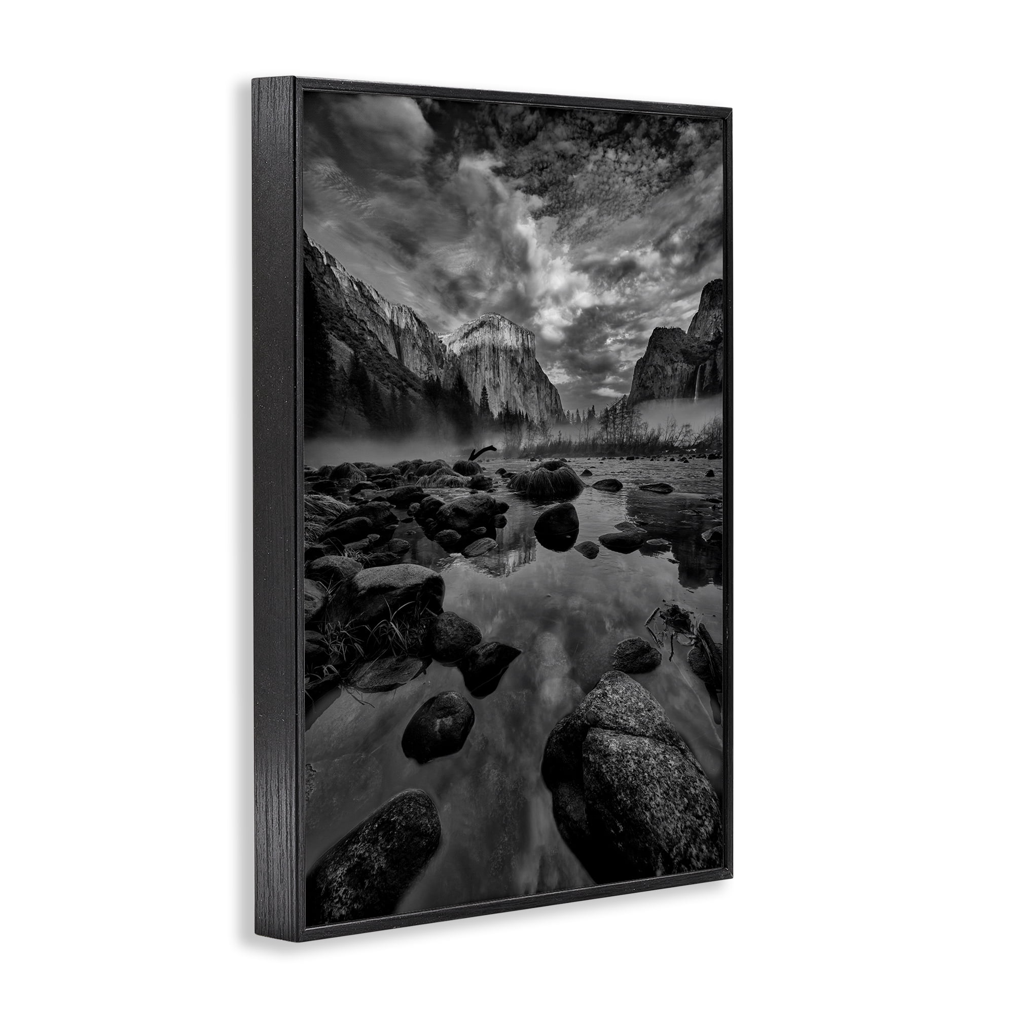 Stupell Industries Morning in Yosemite Valley Black Framed Giclee Art, design by Jon Evan