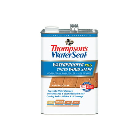 Thompson's WaterSeal Waterproofer Plus Tinted Wood Stain, Natural Cedar,
