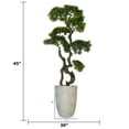thumbnail image 3 of Vintage Home Artificial Faux Real Touch 4.42 Feet Tall Bonsai Tree With Fiberstone Planter, 3 of 5