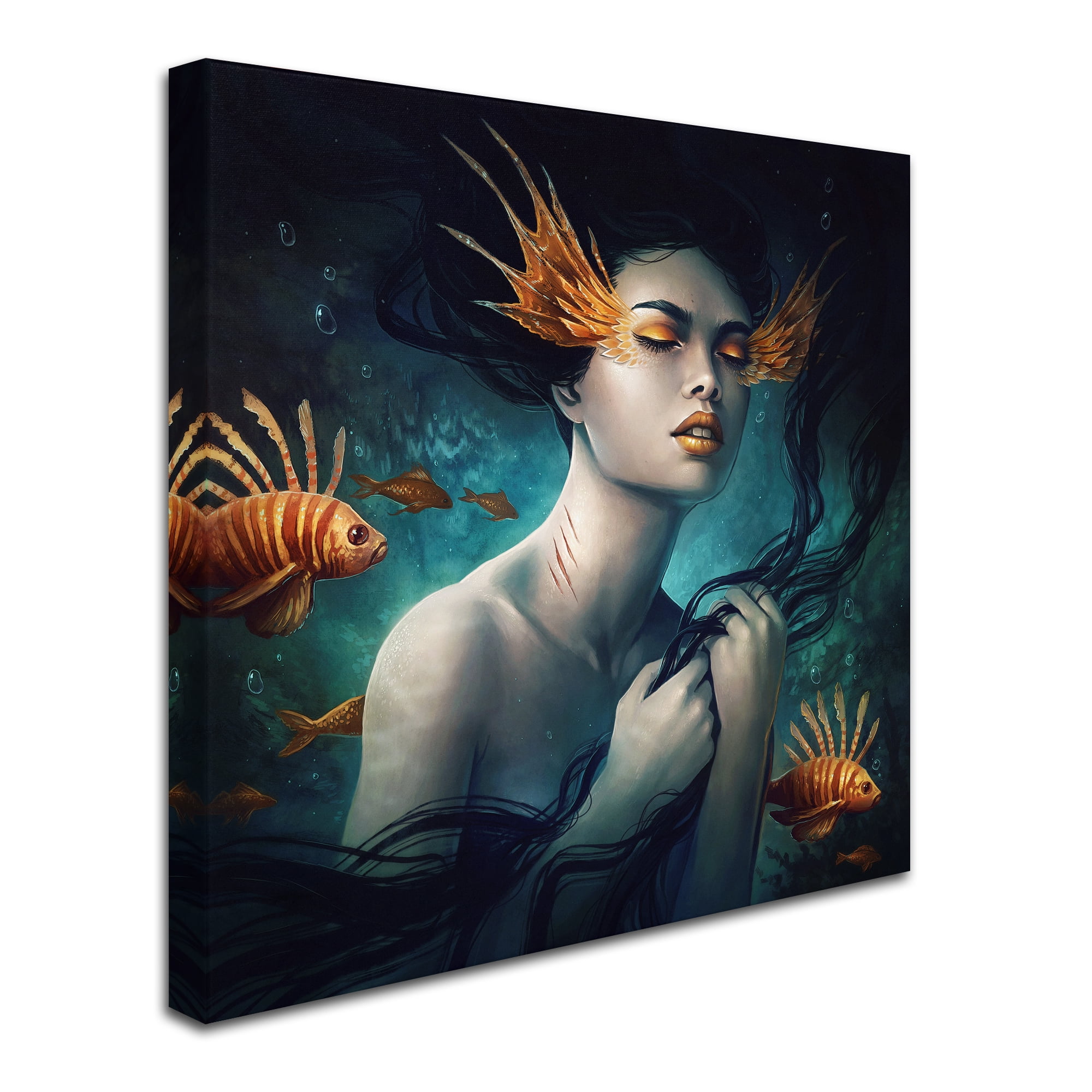 Trademark Fine Art 'Mermaid' Canvas Art by JoJoesArt