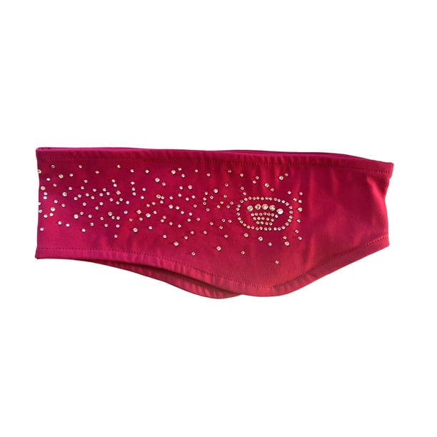 Diadema de patinaje artístico multiusos y cálida para el sudor, ideal para fútbol, adultos y deportes. violeta de Burdeos