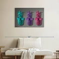 thumbnail image 2 of Elephant Stock Three Trendy Pineapples Wall Art - Horizontal Canvas Wall Art - Living Room Wall Decor - Humor Canvas - Turquoise And Gray Decor - 36" x 24", 2 of 8