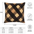 thumbnail image 2 of Multi-Size Linen Sofa Pillow Cover Invisible Zipper Open And Close Strong Use For Sofa Chair Garden Sofa Car Argyle Plaid Brown_2 18"X18", 2 of 8