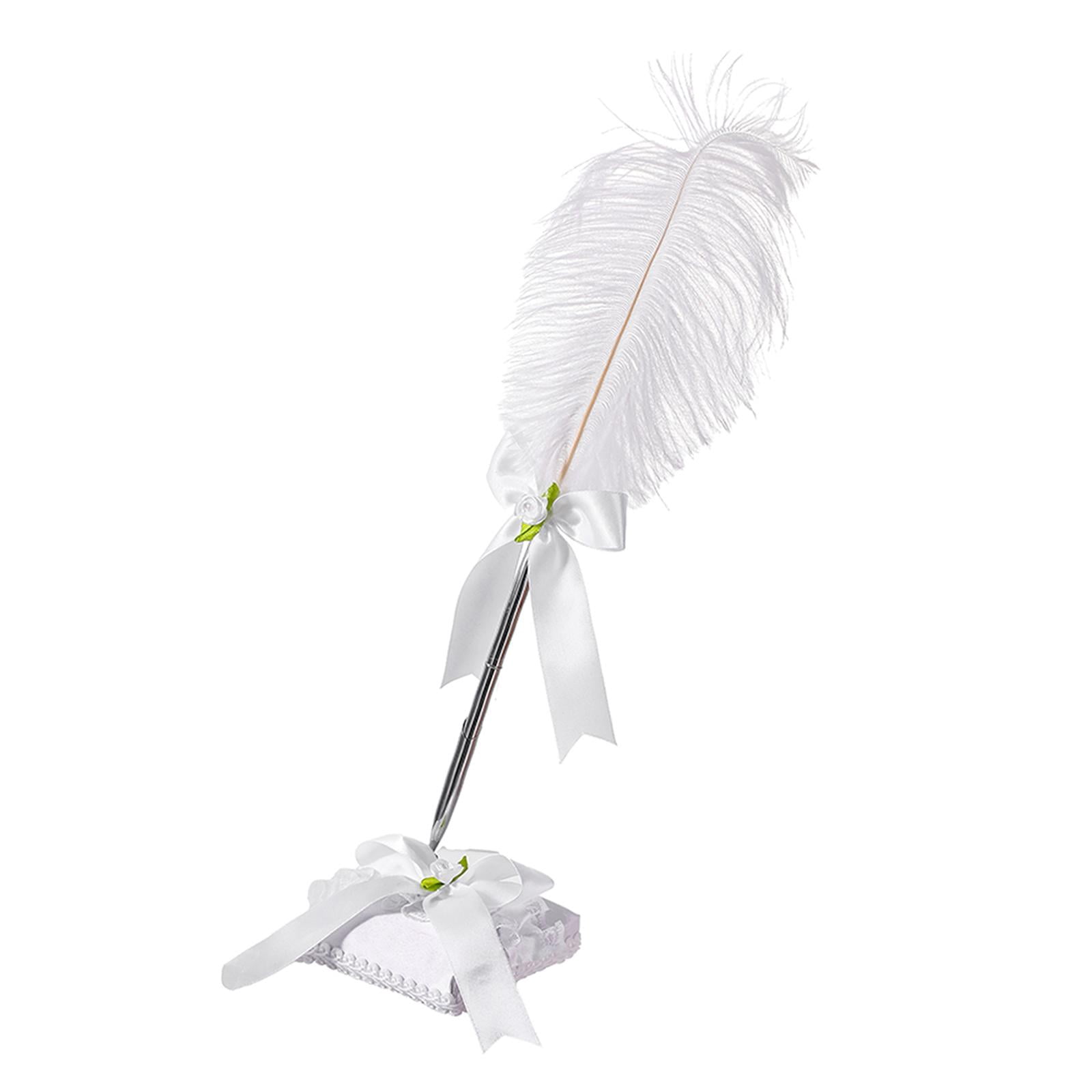 FVDPWYE Guest Book Pen Feather Ballpoint Writing Pen Writing Elegant Wedding Signing Pen Style B