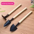 thumbnail image 4 of Longjian Gardening Tool Set Multifunctional Excavation Smooth Surface Shovel Difficult to Snap Rake Hand Trowel Wood Handle No.1 1Set, 4 of 6