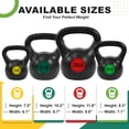 thumbnail image 2 of Sprint Demon 4-Piece Kettlebell Set, 5 lb, 10 lb, 15 lb & 20 lb, Concrete Core with Protective Plastic Coating, Strength Training Weights for Home Gym, 2 of 6
