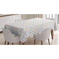 thumbnail image 1 of Ambesonne Cat Tablecloth Rectangular Table Cover, Footprints Cats Dogs Paws, 52"x70", Multicolor, 1 of 3