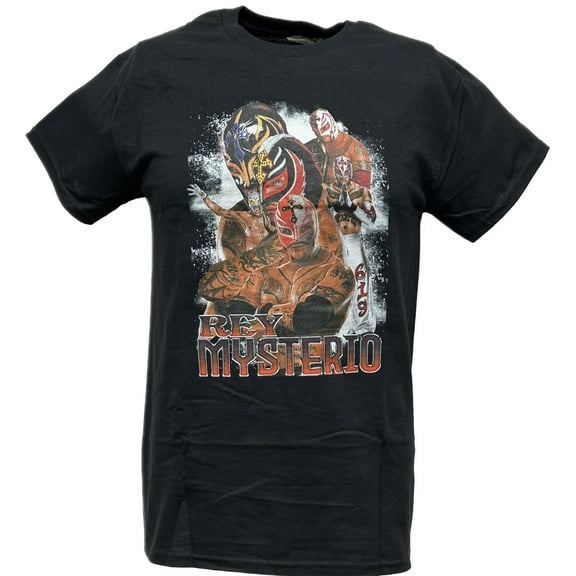 Rey Mysterio Five Pose Mens Black T-shirt