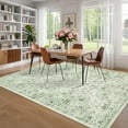 thumbnail image 4 of Garvee 5'x7' Vintage Floral Print Area Rugs with Non-Slip Backing, Washable Rug Oriental Distressed Carpet Soft Low Pile Indoor Mats for Living Room Bedroom Dining Room, Green, 4 of 7