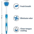 thumbnail image 3 of Tongue Scraper, 4 Pack Tongue Cleaner Brushes for Reduce Bad Breath and Maintain Mouth Health 4 Colors (Blue, Green, Red, Orange), 3 of 4