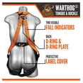 thumbnail image 4 of Warthog Fall Protection Safety Harness with Back D-Ring, OSHA & ANSI Compliant, 3XL, 4 of 8