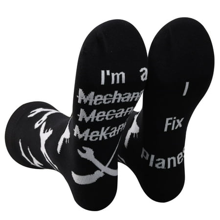 

PXTIDY 2 Pairs Airplane Mechanic Socks Aviation Technician Gift I m A Mechanic I Fix Planes Socks Funny Aircraft Mechanic Socks Aviation Gifts Aircraft Engineer Gifts