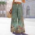 thumbnail image 2 of Bovemsi Wide Leg Pants Woman Women's With Pockets High Waist Adjustable Loose Casual Trousers Business Work Travel Pants, 2 of 6