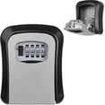 thumbnail image 1 of Wall mounted key safe, outdoor key lock box, key box with 4 digit combination, waterproof security lock box, outdoor key safe for home, garage, school, 1 of 5