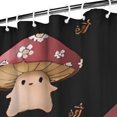 thumbnail image 3 of Red Mushroom Cartoon Black Pattern Shower Curtain 72"x84" ,Bathroom Decorative Shower Curtains Set with 12 Hooks,Modern Waterproof Washable Shower Curtain, 3 of 6