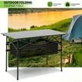 thumbnail image 2 of Folding Camping Table,Increase in height 24x16 inch Lightweight Fold Up Tables, Aluminum & Steel Outdoor Portable Side Desks with Large Storage and Carry Bag Ultra Compact, 2 of 3
