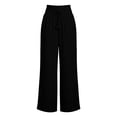 thumbnail image 6 of KIHOUT Women Wide Leg Pants Loose Fit Casual Lounge Pants with Adjustable Drawstring Elastic Waistband Solid Color Baggy Trousers for Women, 6 of 6