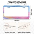 thumbnail image 2 of Aluminum License Plate Frame 2 Pack Car Exterior Accessory Car Tag Holder for Front Rear Plates Cars Decor Tie-dye Clouds Pattern, 2 of 7
