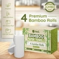 thumbnail image 2 of Bamboo Paper Towels (4 Pack, Jumbo) | Rolls 2 Ply 125 Sheets/Roll, Full Size Sheets Unbleached, Organic for Kitchen, Bathroom 100%, 2 of 5