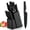 Black, variant on Vesteel Knife Block Set for Kitchen, 15-Piece High Carbon Stainless Steel Knives Set with Ergonomic Handle, Ultra-sharp & Rust Resistant, Black
