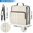 thumbnail image 2 of FORMRS Zipper Binder with Shoulder Strap 2-inch Ring 500 Sheet Capacity File Bag, Beige Abstract Pattern, 2 of 5