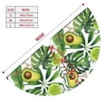 thumbnail image 5 of Kll 30" Christmas Tree Skirt Watercolor Green Tropical Xmas Tree Skirts Mat For New Year Xmas Holiday Party Indoor Outdoor Home Decoration, 5 of 9