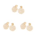 thumbnail image 2 of Guardurnaity Pendientes Colgantes Geométricos De Moda Accesorios De Mujer Hechos A Mano Y Ligeros Pendientes Colgantes Beige Blanco Type1 NO1, 2 of 6