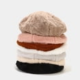 thumbnail image 3 of LinYooLi Lady Spring Winter Berets Hat Painter Style Hat Women Vintage Berets Faux Rabbit Fur Caps Female Bonnet Warm Walking Cap Present, 3 of 6