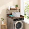 thumbnail image 6 of Yedigre 27.5" 2-Tier Washer Dryer Countertop with Shelf – Laundry Room Storage Organizer with Anti-Slip Strips & Edge Rails, 6 of 10