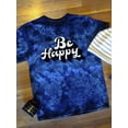 thumbnail image 3 of Be Happy Slogan Retro Style. Tie Dye Crystal Men -Image by Shutterstock, Male Large, 3 of 4