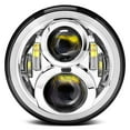 thumbnail image 3 of Lumen SB7HLG201D-CHR - 7" Round Chrome Projector LED Headlights with Switchback Halo, 3 of 3