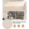 thumbnail image 3 of 10’x8’ Retractable Patio Awning – Manual Sun Shade with Heavy Duty Aluminum Frame & 280GSM Waterproof Polyester Fabric | Adjustable Outdoor Awning for House, Deck, Porch, 3 of 7