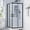 Matte Black with Clear Glass, variant on KPUY Shower Enclosure 36" x 36" W x 72" H Double Sliding Corner Shower Door Shower Stall with 1/4" Grid Printed Tempered Clear Glass, Matte Black